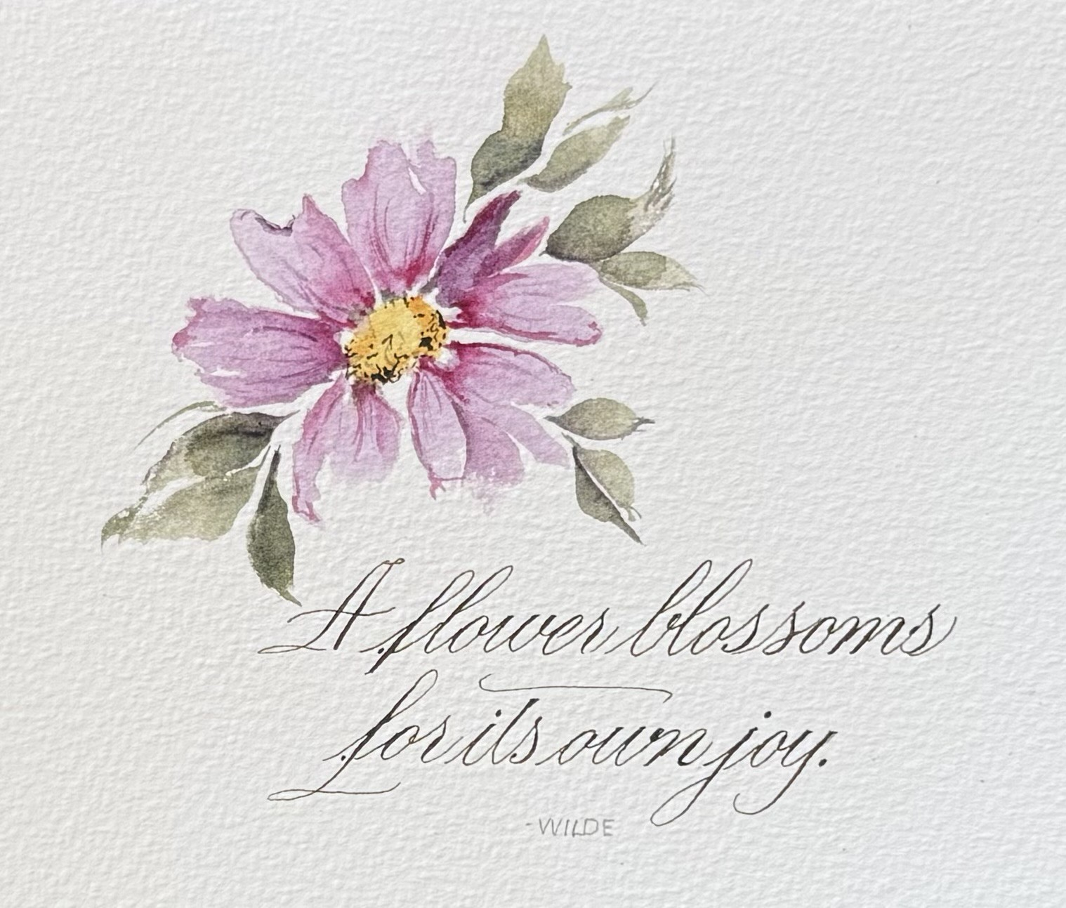 flower with calligraphy